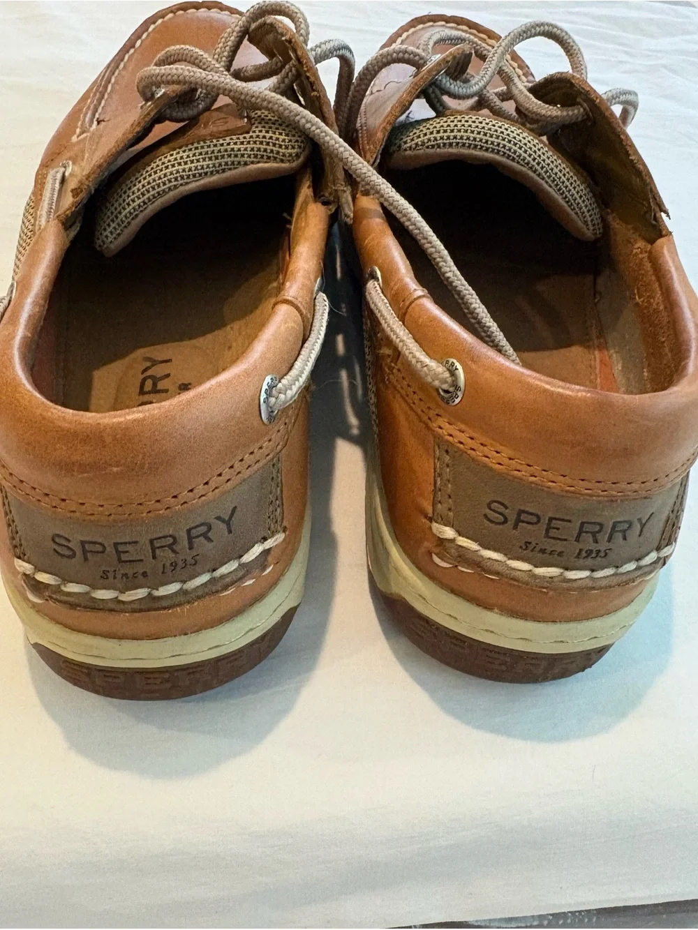 Sperry Billfish 3-Eye Boat Shoe in Brown Leather size 9.5 Topsiders Resortwear